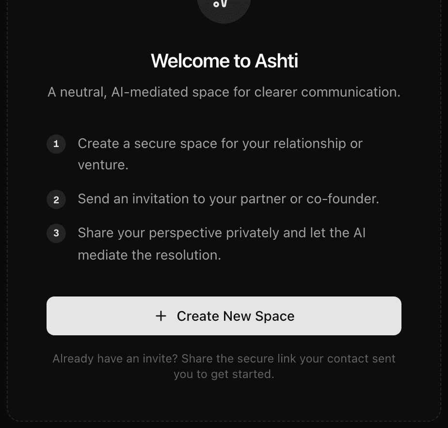 One of you starts a space